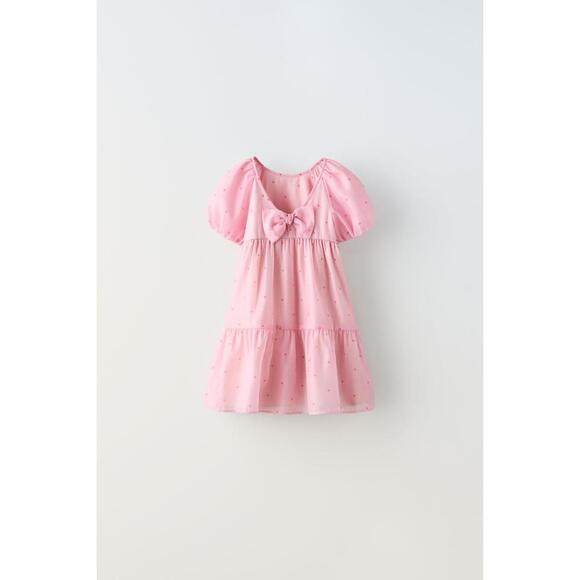 TIED POLKA DOT DRESS - Picture 2 of 4